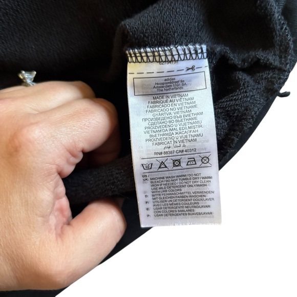 Adidas Men's Two-Tone Black and Gray Hoodie - Picture 4 of 6